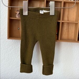 Nui Organic Green Merino Wool Leggings Pants